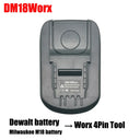 18V Battery Adapter for Worx Tools Compatible with Makita