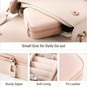 Elegant Mini Portable Jewelry Organizer PU Leather Case