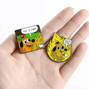 Yellow Anime Cartoon "This Is Fine" Hound Dog Enamel Pin - Cute Fashion Jewelry  ourlum.com   