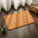 Absorbent Shower Bath Mat: Ultimate Water Absorption & Anti-Slip Safety  ourlum.com E-Orange 40x60cm 