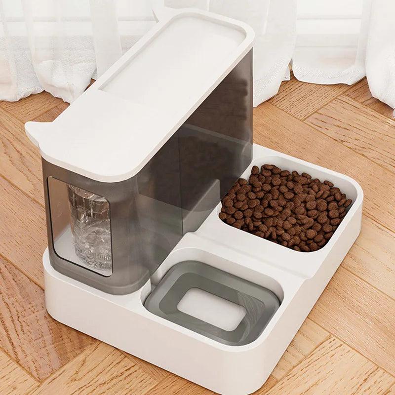 OUZEY Automatic Pet Feeder Water Fountain Bowl for Cats and Dogs  ourlum.com   