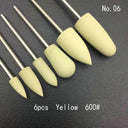 6pcs/set Rubber Silicon Nail Drill Milling Cutter for Manicure Bit Flexible Polisher Machine Electric Nail File Art Tools  ourlum.com GXJ 6-6  