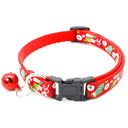 Nylon Pet Collar with Bell and Christmas Neck Strap  ourlum.com Red2 Adjustable 19-32cm 