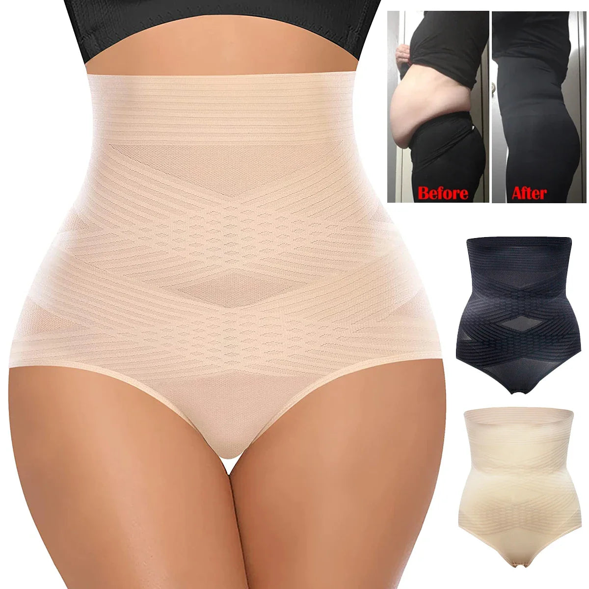 High Waist Tummy Control Shapewear Panties - Butt Lifter & Comfort Fit