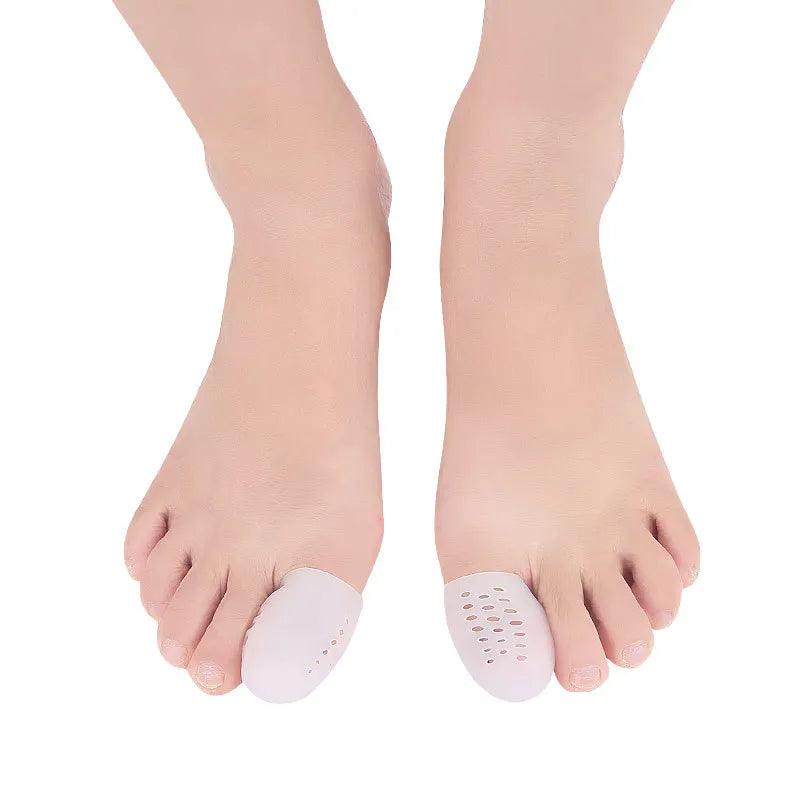 2PCS Breathable Toe Protectors Sleeve Bunion Pads Cushion Big Toe Guards Silicone Toe Covers For Protection Of Ingrown Toenails  ourlum.com   