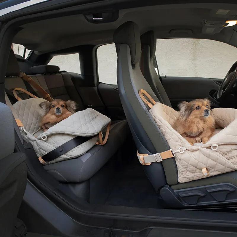 Dog Carrier Handbag Luxury Car Seat Pet Travel Bed - Stylish Portable Safety Booster  ourlum.com   