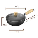 Eco-Friendly Non-Stick Cast Iron Wok Pan for Cookers