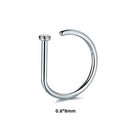 1PC 316L Stainless Steel Double Spiral Nose Hoop Ring