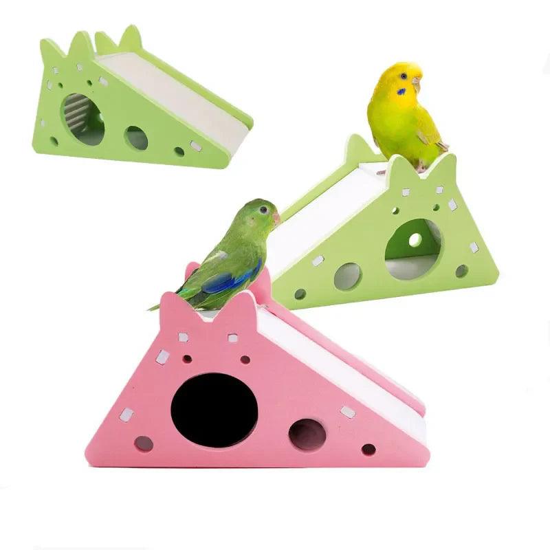 Small Pet Bird Hamster Parrot Toy House Guinea Pig Slide Cage Accessories  ourlum.com   