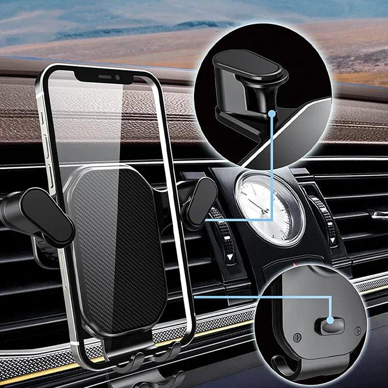 SEAMETAL Car Phone Holder: 360-Degree Rotation Smart Phone Mount with One-Hand Placement  ourlum.com   