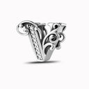 925 Sterling Silver Zircon Vine 26 Letters Pendants Bead