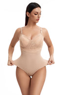 Lace Thong Bodysuit Shapewear for Women - Seamless Slimming & Tummy Control