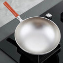 Eco-Friendly Pure Titanium Non-Stick Wok for Gas Stoves