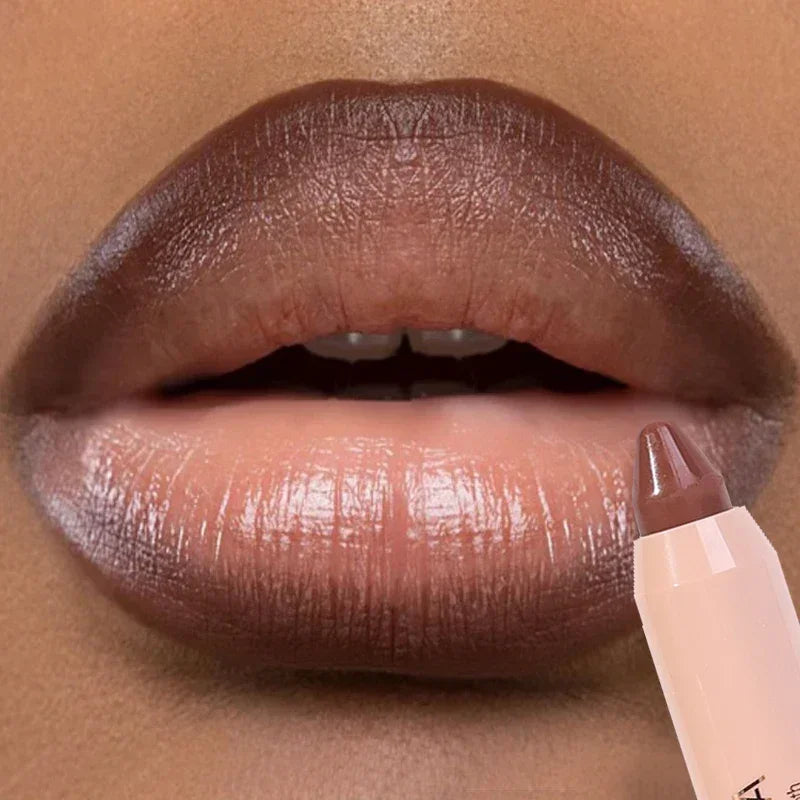 Nude Brown Lipliner Pen Waterproof Sexy Red Matte Contour Tint Lipstick Lasting Non-stick Cup Lipliner Pen Lips Makeup Cosmetic  ourlum.com   