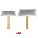 Pet Hair Shedding Brush Wooden Handle Grooming Comb - Reduces Up to 90%  ourlum.com ML  