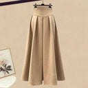 Elegant Korean Knit Sweater Dress & Skirt Set Autumn Fashion