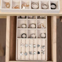 Jewelry Storage Box Earring Ring Necklace Brooch Holder Organizer