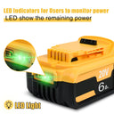 20V 9.0Ah MAX Lithium Battery for Dewalt DCB200 Series