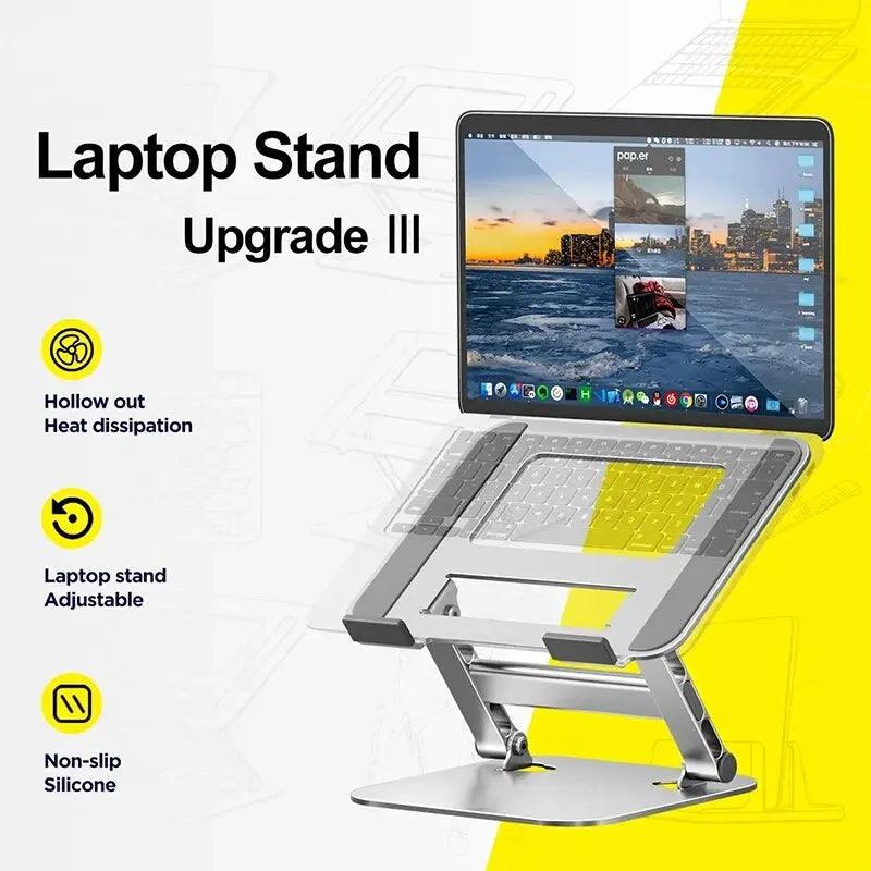 Aluminum Portable Laptop Stand: Adjustable & Versatile Solution for 17-Inch Laptops  ourlum.com   