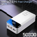 Power Bank 50000mAh Portable Charger LED Light Poverbank Powerbank 50000 mAh External Battery For iPhone  Samsung Huawei  ourlum.com 50000mAh White QC PD 30001mAh-50000mAh Russian Federation