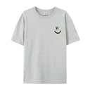 Minimalist Smile Face Style Graphic Print Tops Men T-Shirt