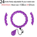 Adjustable Sport Hoops for Waist Exercise & Weight Loss  ourlum.com 24 sections purple  