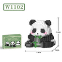 Kawaii Panda Micro Building Block Animals Toy: Creative DIY Assembled Bricks, Christmas Gift  ourlum.com   