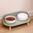 Adjustable Cat Double Bowls Feeder for Healthy Pet Eating  ourlum.com   