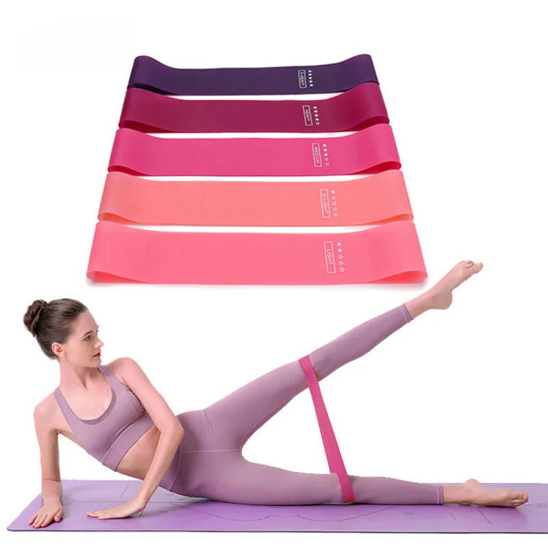 Versatile Elastic Resistance Bands for Women's Squats and Hips