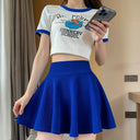 Summer Chic Mini Pleated Skirt Stylish Elastic Waist Skirt