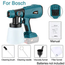 Cordless 800ML Electric Paint Sprayer For Makita Dewalt Milwaukee Bosch