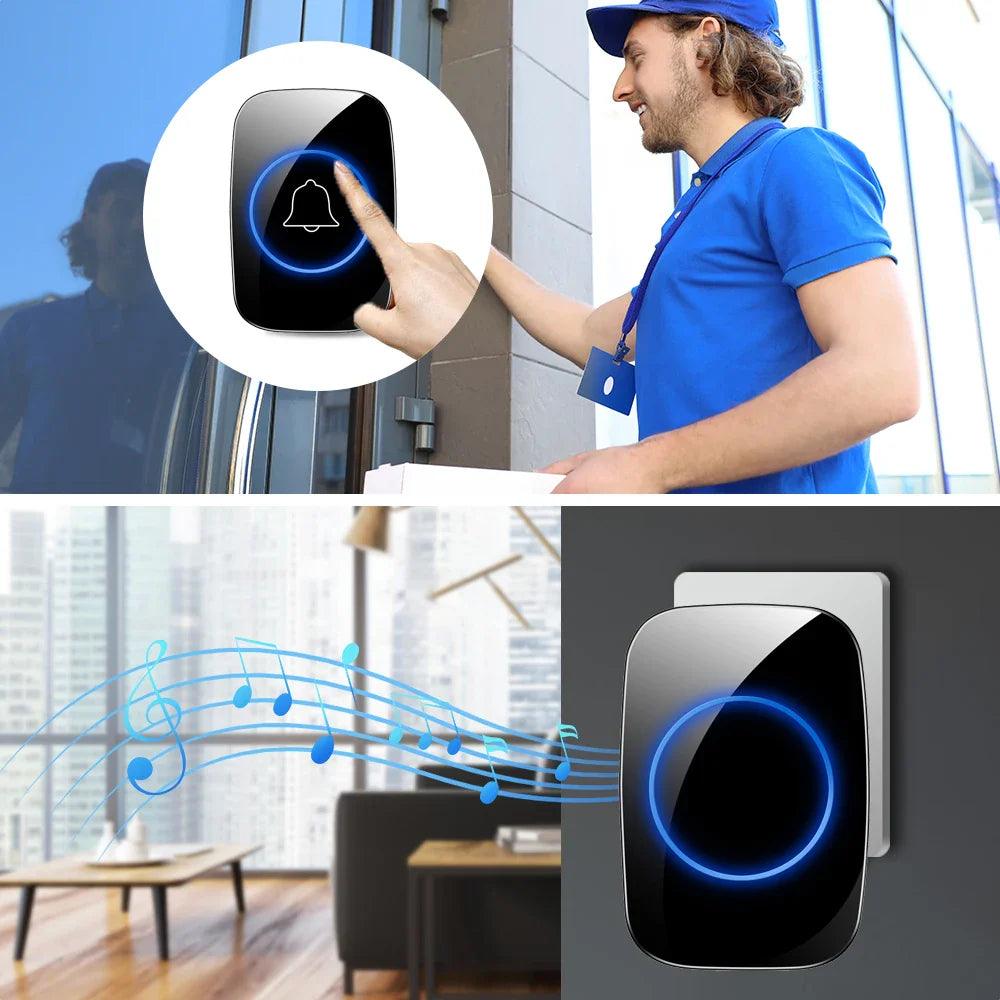 Smart Wireless Welcome Door Chime: Enhanced Security & Customizable Sounds  ourlum.com   