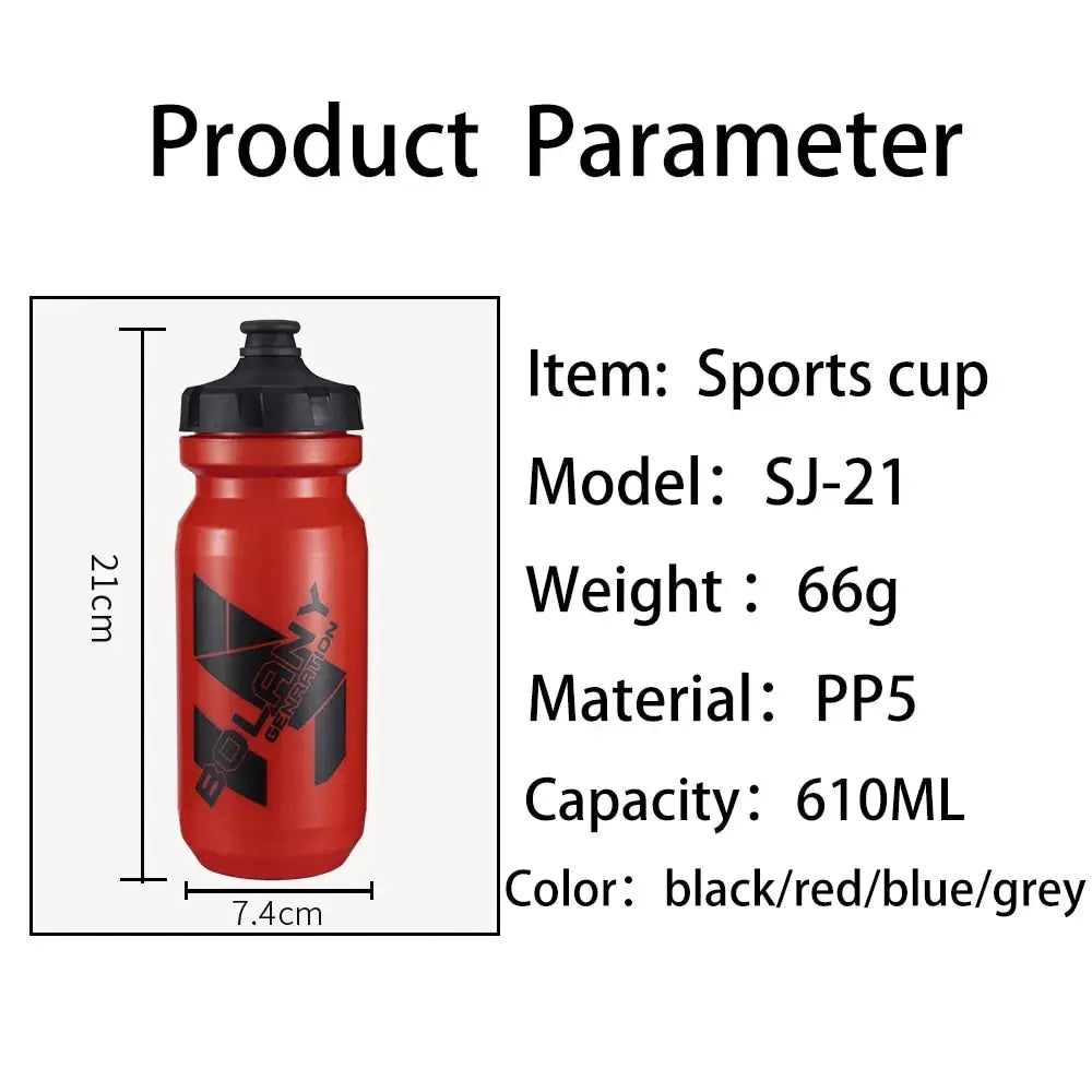 Lightweight 610ML Cycling Water Bottle - Durable PP5 Sports Kettle for Mountain and Road Biking