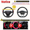 1pcs Artificial Leather Three-Dimensional Embossed Car Steering Wheel Cover 14.5-15 Inches