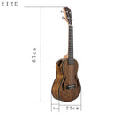 26-Inch Ukulele Walnut Soprano 4 Strings Hawaiian Guitar Gift