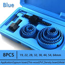 Woodworking Hole Saw Set Drill Bit Kit: Precision Tool for Various Boards & Metal  ourlum.com Blue 8PCS 19-64mm  