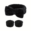 3pcs Microfiber Headbands and Wristbands Set for Bath Fitness