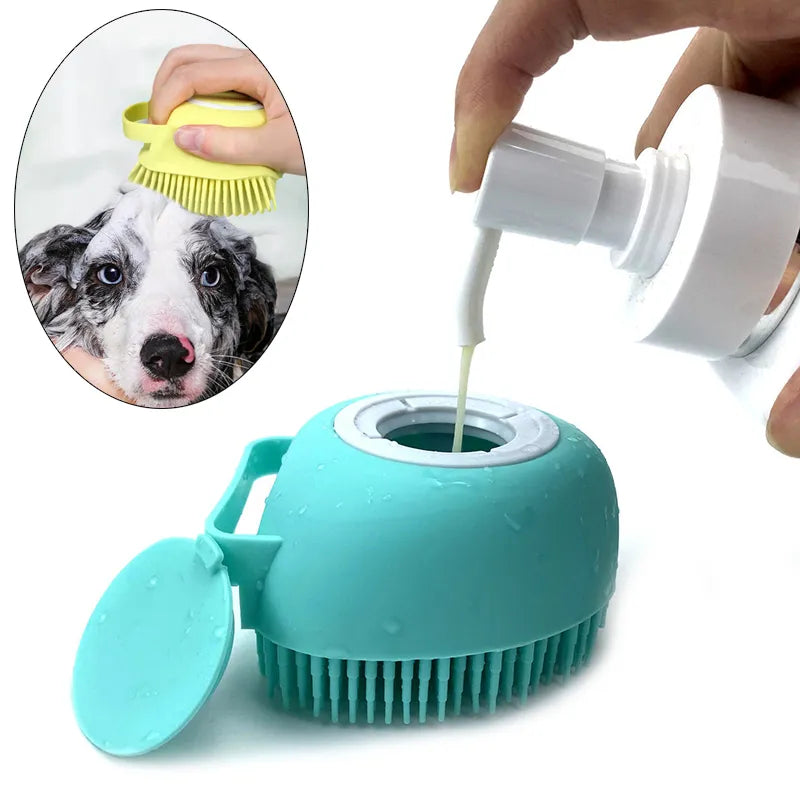 Bathroom Pet Massage Gloves: Soft Silicone Grooming Tool for Dogs and Cats  ourlum.com   