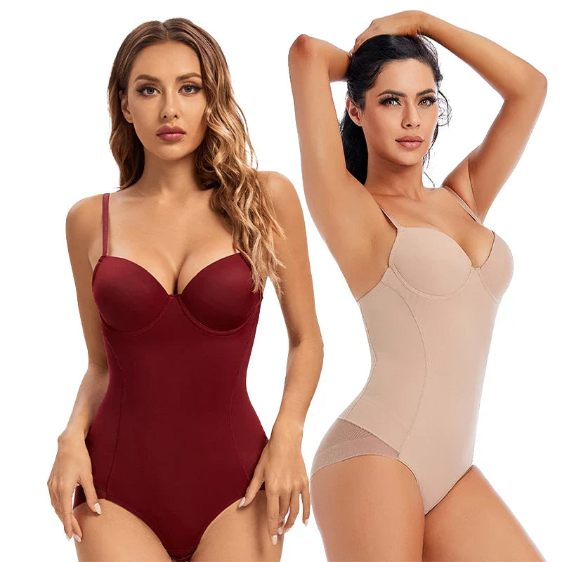 Silky Underwire Shapewear Bodysuit for Women - Comfort & Support in Every Curve