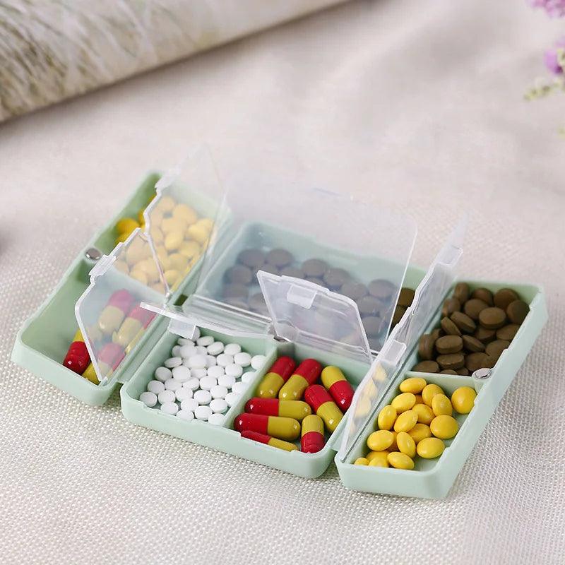 1PC Weekly Pill Box 7 Days Foldable Travel Medicine Holder Pill Box Tablet Storage Case Container Dispenser Organizer Tools  ourlum.com   