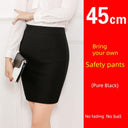 Professional Black Hip-Wrapped Skirt Stylish Office Elegance