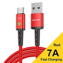 7A Fast USB C Cable for MacBook  Samsung Huawei - Fast Charging Data Cord  ourlum.com Red 0.3m 