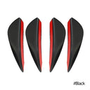 Universal Car Front Bumper Lip Diffuser Splitter Spoiler Fins Kit  ourlum.com 4PCS Black  