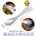 Ultralight Titanium Spork Set for Camping and Travel Gear