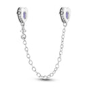 Safety Chain Silver Plated Beads Classic Safety Chain Charm