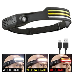 LED Sensor Headlamp: Powerful Waterproof Outdoor Lighting - Illuminate Your Adventures
