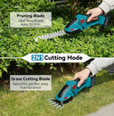 Cordless 2-in-1 Electric Hedge Trimmer and Pruning Shear