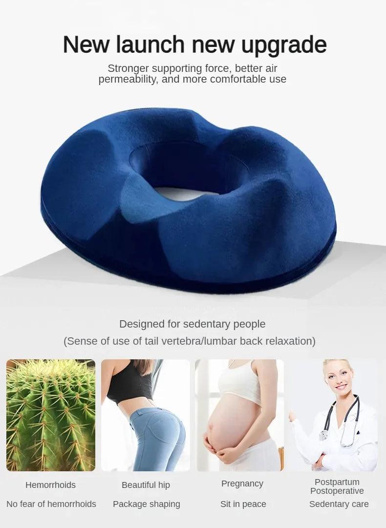 Orthopedic Donut Seat Cushion: Coccyx Relief Support with Breathable Design  ourlum.com   