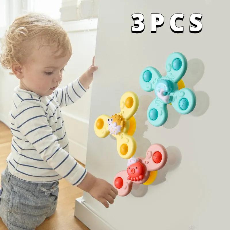 Baby Bath Toys: Interactive Spinner Suction Cup Rattles for Boys  ourlum.com   