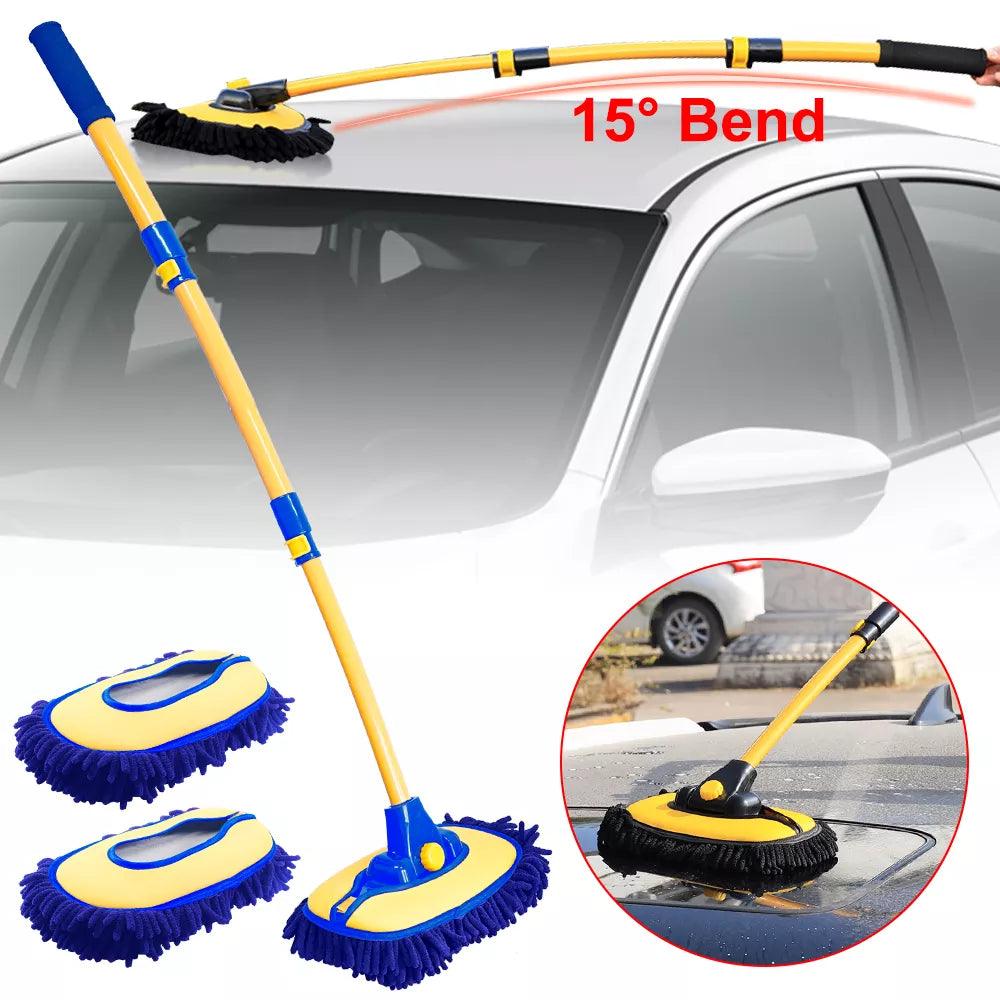 Telescopic Car Cleaning Brush: Ultimate Chenille Broom & Mop Kit  ourlum.com   